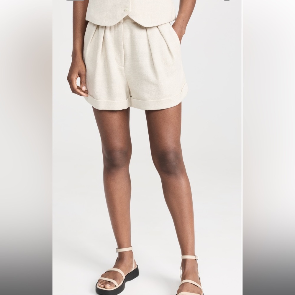 STAUD 'Luisa' shorts in Oat Milk New with Tags